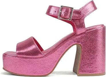 Soda Launch ~ Women Open Toe Ankle Strap Platform Chunky High Heeled Sandal at Amazon