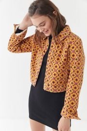 Sofie Printed Corduroy Cropped Jacket at Urban Outfitters