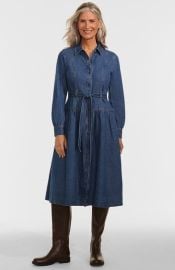 Soft Denim Midi Shirt Dress at Nordstrom