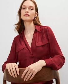 Soft Drapey Camp Shirt at Ann Taylor