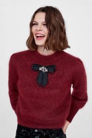 Soft Feel Sweater with Bow by Zara at Zara