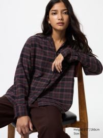 Soft Flannel Skipper Shirt Checked UNIQLO US at UNIQLO