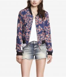 Soft Floral Bomber Jacket at Express