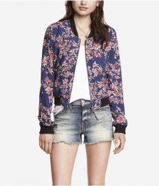 Soft Floral Bomber Jacket at Express