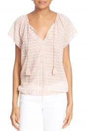 Soft Joie   x27 Dolan B  x27  Print Woven Split Neck Top   Nordstrom at Nordstrom