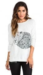 Soft Joie Annora Leopard Sweatshirt in Heather Grey  REVOLVE at Revolve