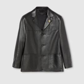 Soft Nappa Leather Jacket at Gucci