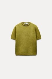 Soft Short Sleeve Knit Sweater at Zara