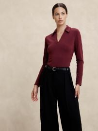 Soft Stretch Polo Top at Banana Republic