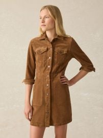 Softstretch Cord Michelle Dress - Cord Brown Faherty Brand at Faherty