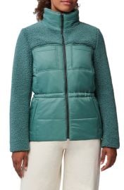 Soia & Kyo Izzie Faux Shearling Detail Puffer Coat at Nordstrom