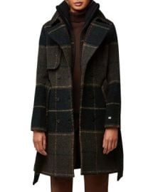 Soia amp Kyo Double Breasted Plaid Coat Bloomingdale39s at Bloomingdales