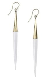 Soko Capped Quill Drop Earrings in White at Nordstrom