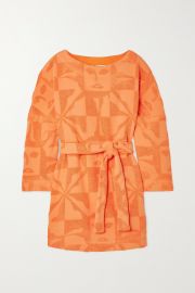 Sol belted cotton-terry mini dress at Net a Porter