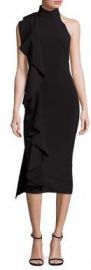 Solace London - Amelle Ruffle Halter Dress in Black at Saks Fifth Avenue