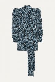 Solace London - Marne printed pliss  -chiffon mini dress at Net A Porter