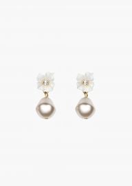 Solddad Pearl Drop Earrings in White Champagne by Jennifer Behr at Jennifer Behr