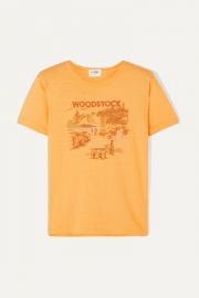 Solid   Striped -   RE DONE Woodstock printed cotton T-shirt at Net A Porter