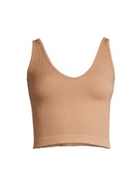 Solid Rib Knit Crop Tank by Free People at Saks Fifth Avenue