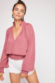 Solid Smocked Top at Free People