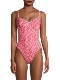 Solid Stripe The Taylor Ditsy Floral One piece Swimsuit at Saks Off 5th