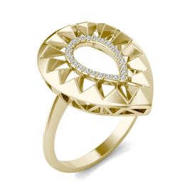 Solo Teardrop Ouro Statement Ring at Charles & Colvard