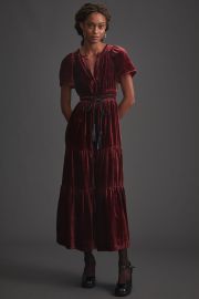 Somerset Velvet Maxi Dress at Anthropologie