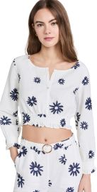 Something Navy Embroidered Long Sleeve Top at Shopbop