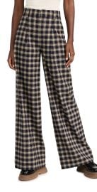 Something Navy Plaid High Waisted Wide Leg Pants at Shopbop