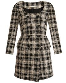 Sondra Double-Breasted Plaid Dress at Veronica Beard