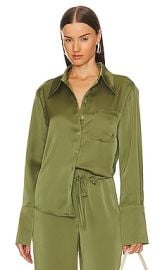 Song Of Style Tito Button Down Shirt In Matcha Green at Revolve