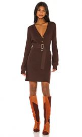 Song of Style Darcey Sweater Dress in Chocolate from Revolve com at Revolve