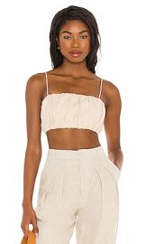 Song of Style James Crop Top in Khaki at Revolve