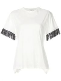 Sonia Rykiel Asymmetric Fringe T-shirt - Farfetch at Farfetch