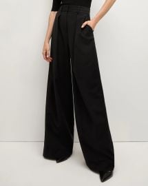 Sonia Wide Leg Tailored Pant in Black at Veronica Beard