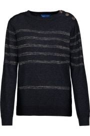 Sophia Breton metallic striped cotton-blend sweater by M.I.H Jeans at The Outnet