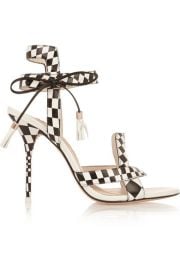 Sophia Webster  Poppy checked leather sandals at Net A Porter