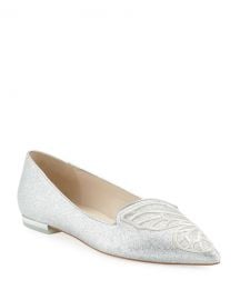 Sophia Webster Bibi Glitter Butterfly Flats at Neiman Marcus