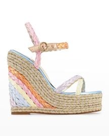 Sophia Webster Ines Multicolored Wedge Espadrille Sandals at Neiman Marcus