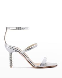 Sophia Webster Rosalind Metallic Crystal-Heel Sandals at Neiman Marcus