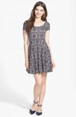 Soprano Chloe Scoop Neck Skater Dress at Nordstrom