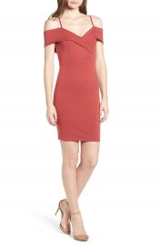 Soprano Cold Shoulder Body-Con Dress at Nordstrom