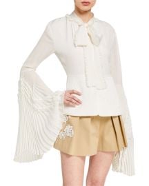 Sorrenta Sorrenta Ruffle-Trimmed Blouse by Alexis at Neiman Marcus