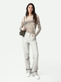 Source Mon Amour Diamant Cashmere Jumper sweater white women ZadigampVoltaire at Zadig & Voltaire