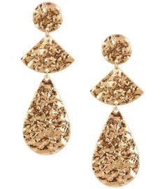 Southern Living Hammered Geo Drop Earrings at Dillards