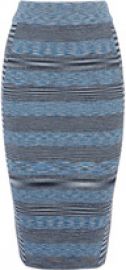 Space Dye Viscose Stripe Bandage Skirt at Karen Millen