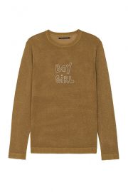 Sparkle Boy Girl Jumper in Gold Lurex by J Brand at J Brand