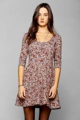 Sparkle and Fade 34-Sleeve Knit Skater Dress at Urban Outfitters