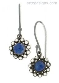 Sparkly Lapis Drop Earrings at Arte Designs