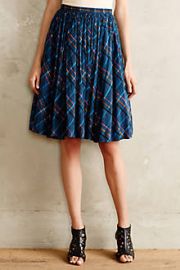 Speckled Plaid Skirt at Anthropologie